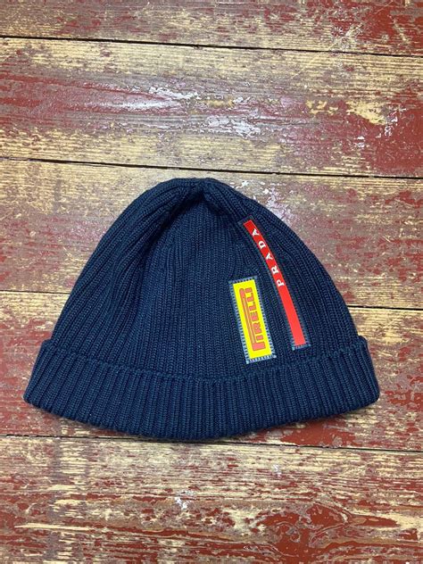 prada pirelli beanie|prada hats.